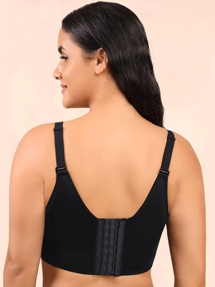 Fashion Deep Cup Bra Hides Back Fat Full Back Coverage, Plus Size