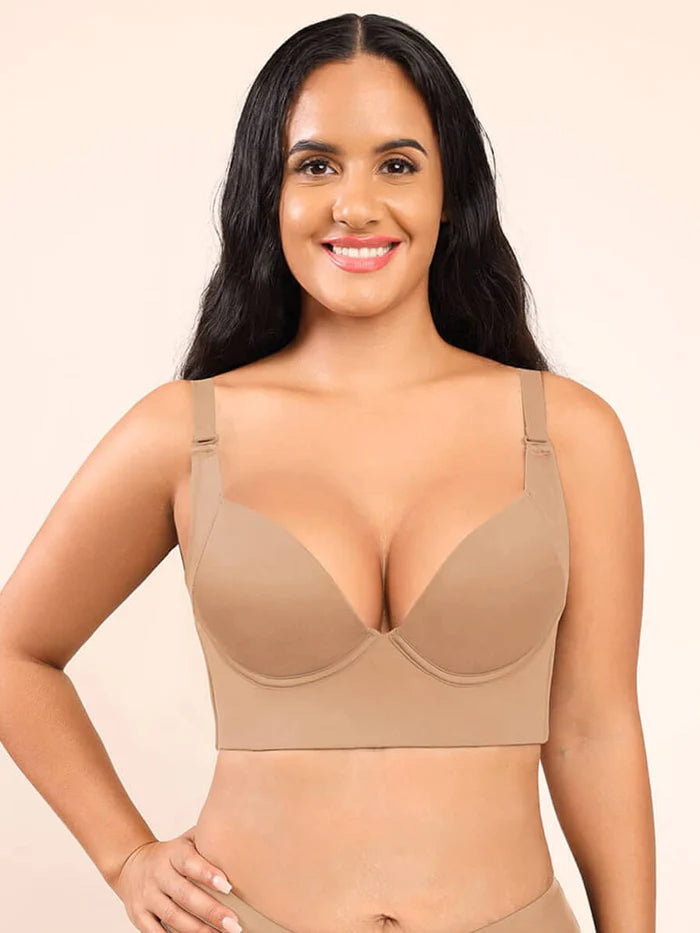 Fashion Deep Cup Bra Hides Back Fat Diva New Look Bra With Shapewear  Incorporated
