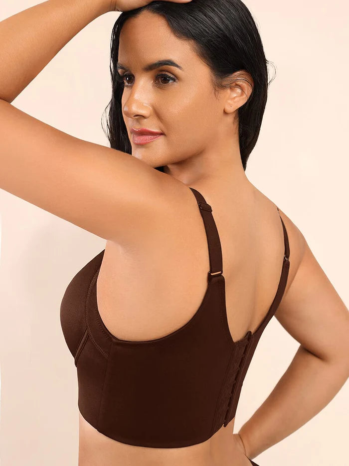 Foraging dimple Fashion Deep Cup Bra Hides Back Diva New Look Bra with  Shapewear Incorporated Beige