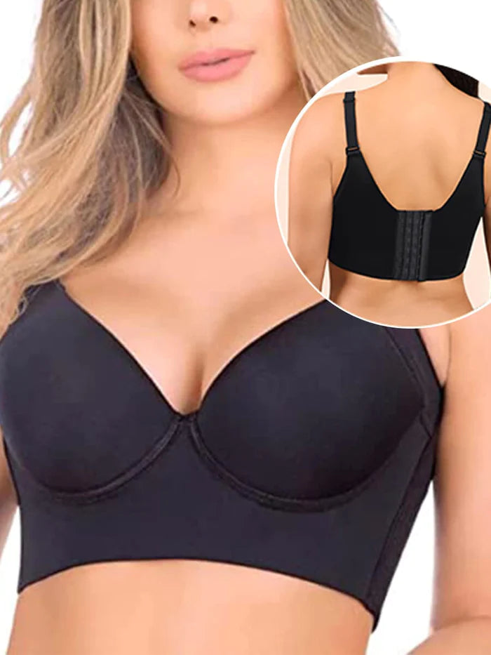 Fashion Deep Cup Bra with Shapewear Incorporated,Hides Back Fat