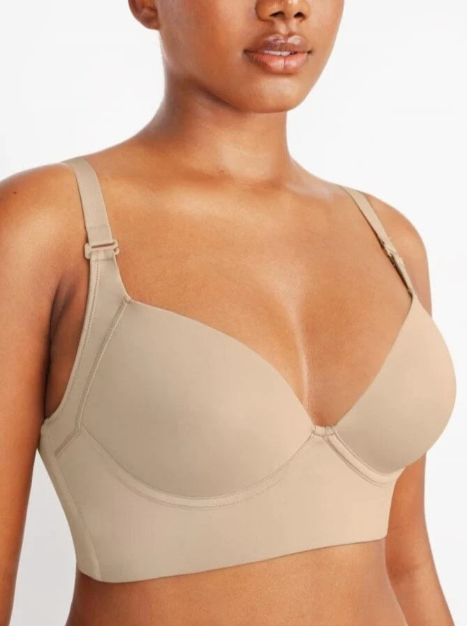 LINMOUA Fashion Deep Cup Bra Hides Back Fat Diva New Look Bra With  Shapewear Incorporated Complexion 